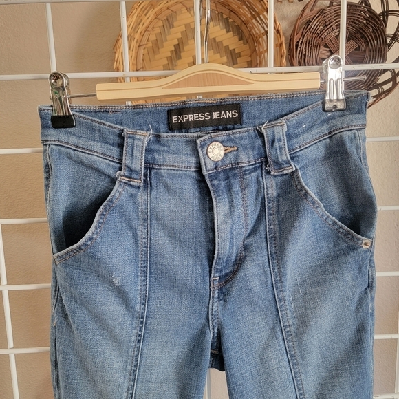 Express High Rise Bell Flare Sz 0 - Picture 2 of 8